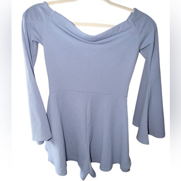 Fashion Nova Off The Shoulder Ruffle Long Sleeve Romper Size Small - Picture 3 of 5